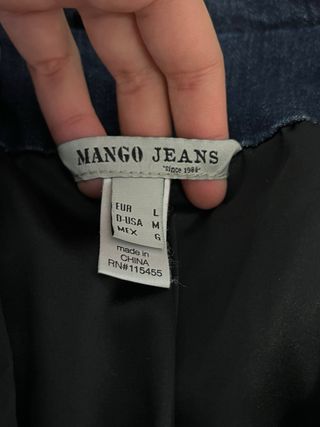 Chaqueta tejana americana con solapa satinada