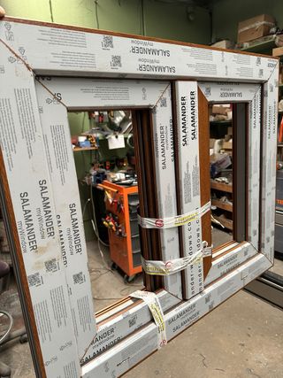 Ventana PVC Madera Roble