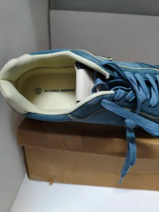 Zapatillas Álvaro Moreno Azul y Beige