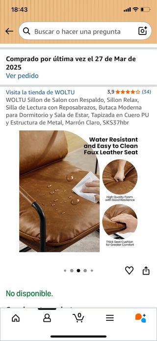 Pareja de sillones WOLTU nuevos