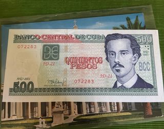 Billete 500 Pesos Cubanos 2021 Ignacio Agramonte