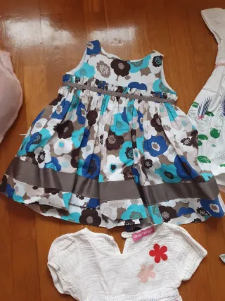 Lote 6 vestidos nena 6-12 meses