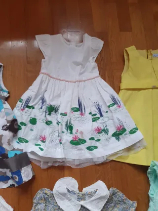 Lote 6 vestidos nena 6-12 meses