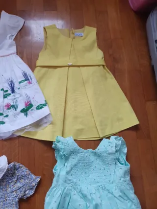 Lote 6 vestidos nena 6-12 meses