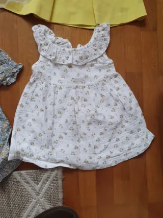Lote 6 vestidos nena 6-12 meses