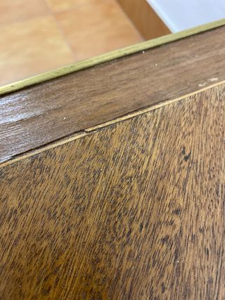 Mesa auxiliar vintage madera y metal