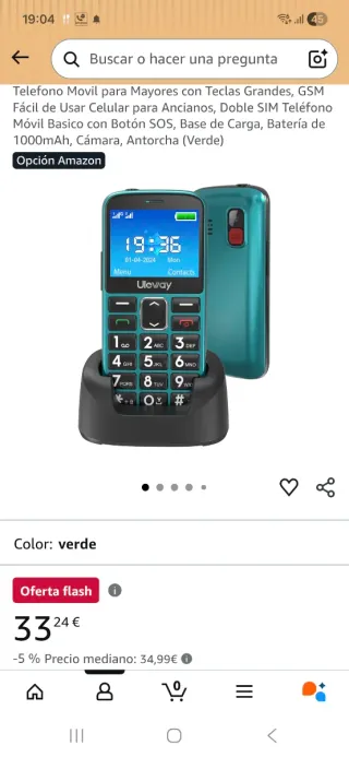 Teléfono Uleway básico personas mayores/niños