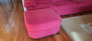 Sofá 4 plazas + Chaiselongue Rojo