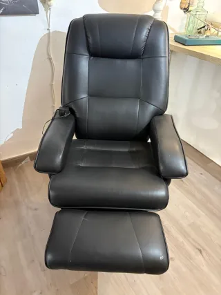 Sillón de piel Relax negro