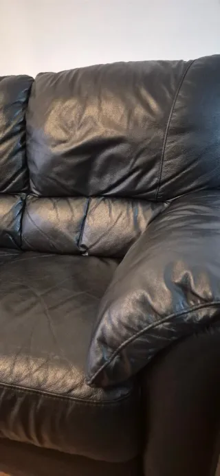 Sofá 3+2 plazas IKEA Piel Negra