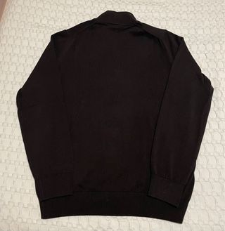 Jersey Lacoste Negro Media Cremallera