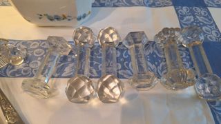 Reposacubiertos de cristal antiguos