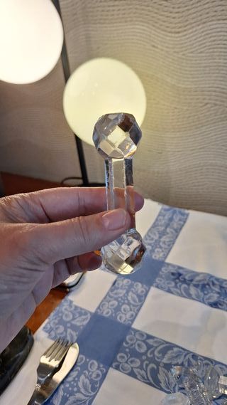 Reposacubiertos de cristal antiguos