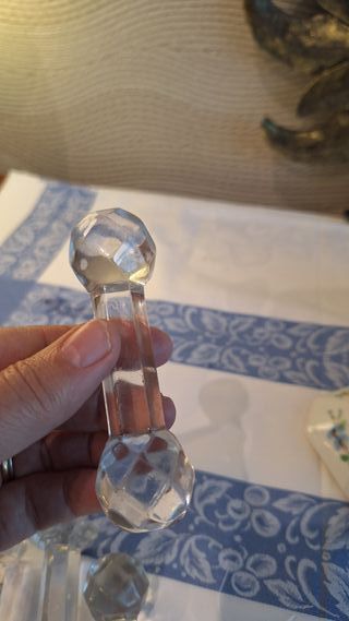 Reposacubiertos de cristal antiguos
