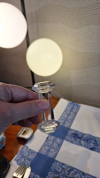 Reposacubiertos de cristal antiguos