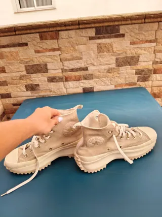 Botas Converse Beige/Blanco Talla 38