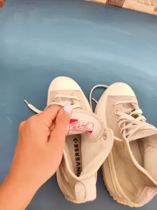 Botas Converse Beige/Blanco Talla 38