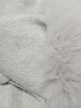 Sobretudo Lã Alpaca Wrap Bege c/ Cinto