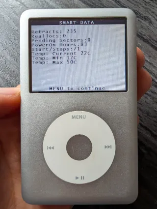 Apple iPod Classic 6ªGen 160GB, batería-disco 100%