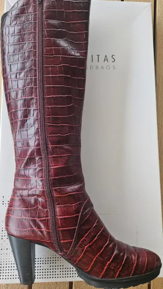 Botas Hispanitas ALABA Piel Rojo Talla 39