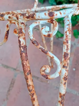 Sillita infantil  jardín forja artística antigua