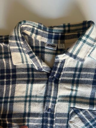 Camisa cuadros Overshirt Pull&Bear Talla XL