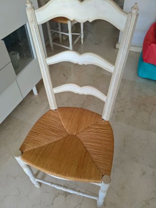 Sofá de 3 plazas gris cherlon De regalo 4 sillas