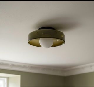 Lámpara Techo Retro Cristal Metal