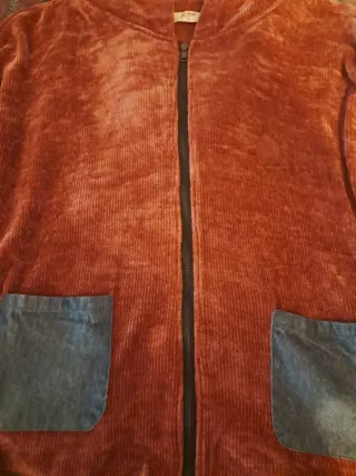 Maglia maniche lunghe arancione/blu