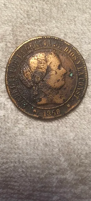 Lote 3 monedas Isabel II 1868