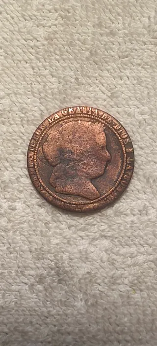 Lote 3 monedas Isabel II 1868