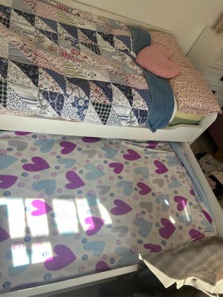 Cama nido blanca con cajones