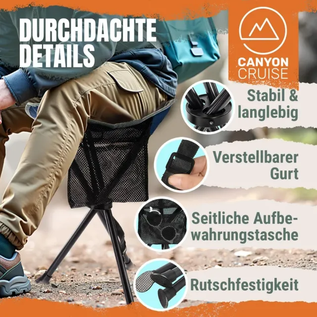 Taburete Plegable de Camping y Pesca