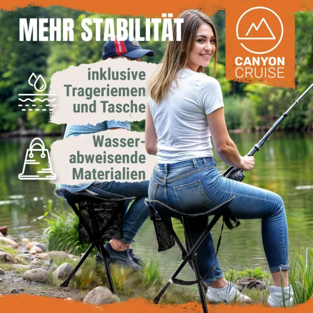 Taburete Plegable de Camping y Pesca