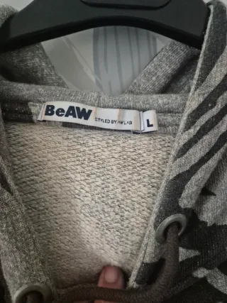 Sudadera Cebra Gris con Logo Rosa