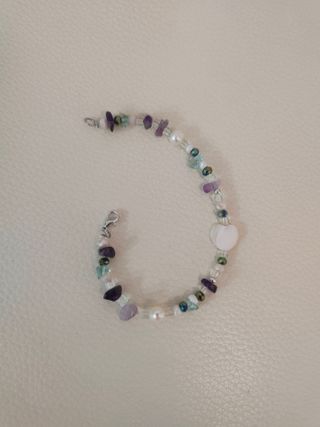 Pulsera Corazón Piedras Naturales