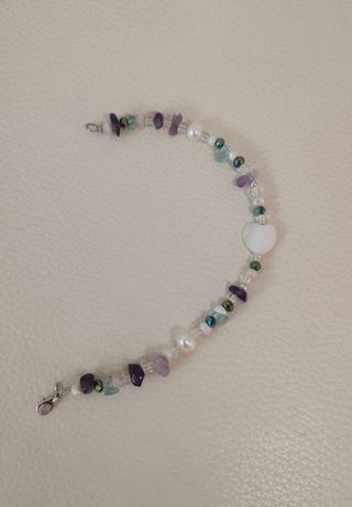 Pulsera Corazón Piedras Naturales