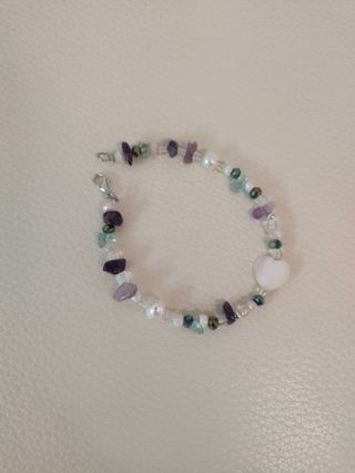 Pulsera Corazón Piedras Naturales