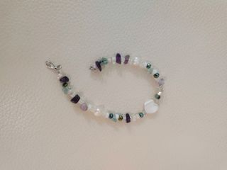 Pulsera Corazón Piedras Naturales