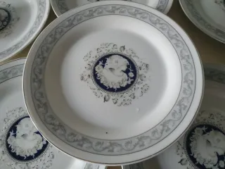 Set de porcelana azul y blanco