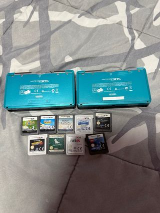 Pack Nintendo 3DS Azul + 9 Juegos