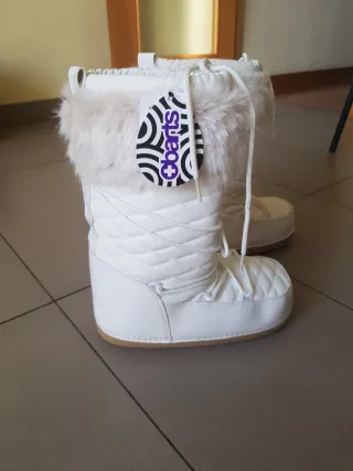Botas de nieve Barts blancas y rosas