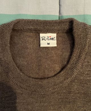 Maglione girocollo vintage in lana merino taglia M