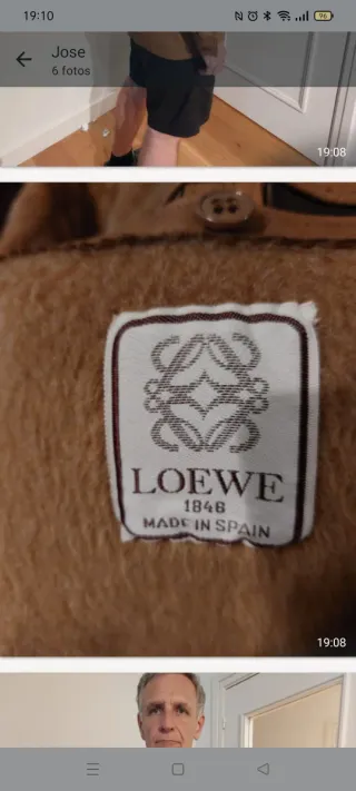 Chaquetón de piel Loewe Marrón