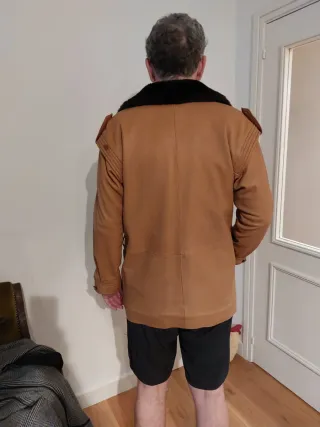 Chaquetón de piel Loewe Marrón