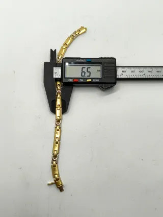 Pulsera Oro 18kt eslabones bicolor