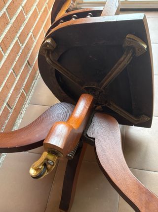 Silla escritorio antigua madera S.XIX, restaurada