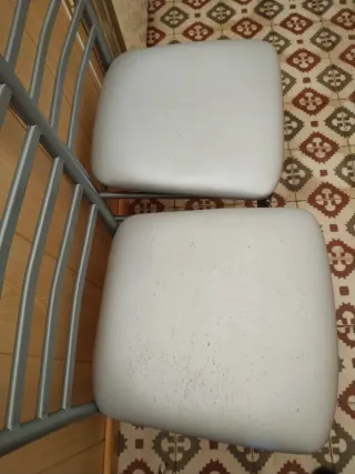 Juego de 2 sillas de cocina metal y tela