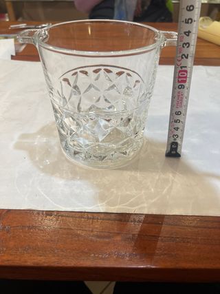Cubiteras de cristal con asas