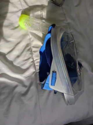 Máscara de snorkel integral azul